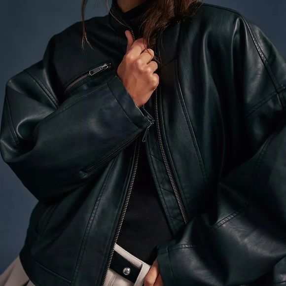 NWT We The Free Vinny Vegan Bomber by Free People - Picture 3 of 6